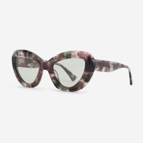 Butterfly-shaped with 3D effect Acetate Female Sunglasses  22A8074